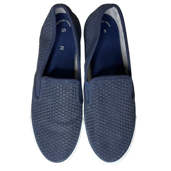 Sperry SIZE 8 Seaside Navy Emboss Woven Textured Elastic Slip On Loafer - Picture 1 of 10